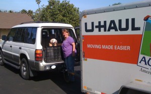 All packed up and headed north for the last time