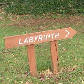 Walking a Labyrinth on a Blustery Day